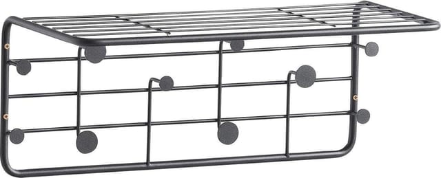 Zeller Wandgarderobe Metall schwarz 51 x 21 x 24 cm
