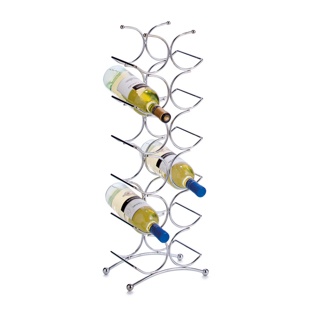 Zeller Weinregal silber 25 x 67,5 x 15,5 cm