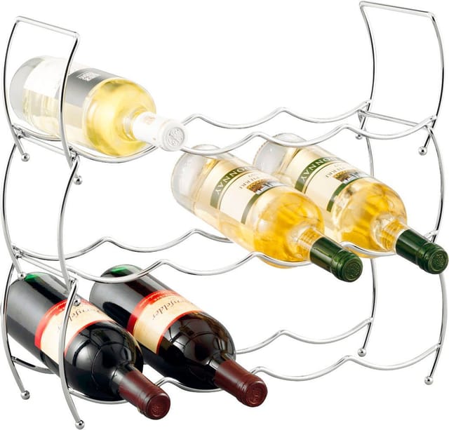 Zeller Weinregalset silber 42 x 14 x 14 cm 3-teilig
