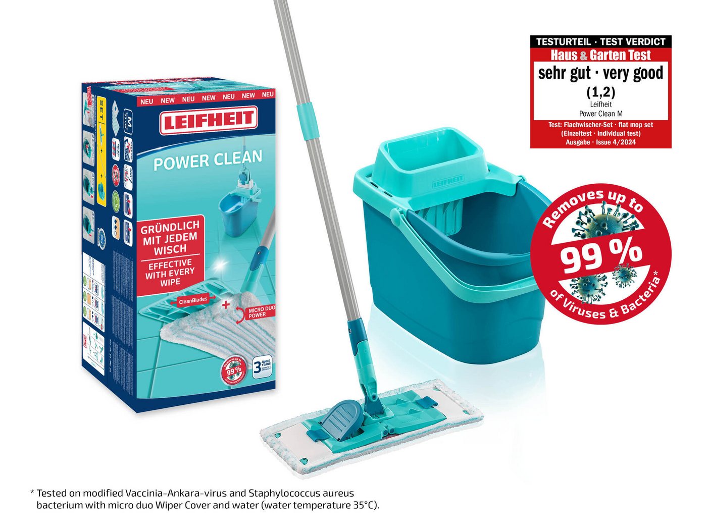 Leifheit Bodenwischer-Set 'PowerClean' 4-teilig