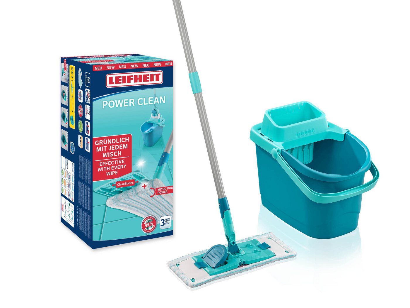 Leifheit Bodenwischer-Set 'PowerClean' 4-teilig Bild 2