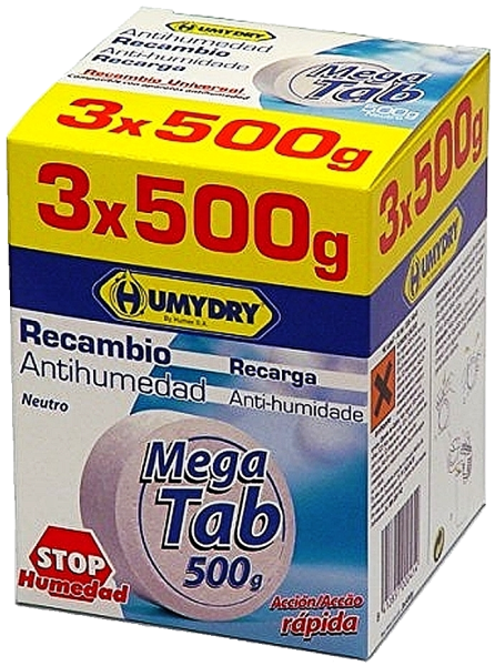 Humydry Nachfülltabs für Raumentfeuchter 3x 500 g