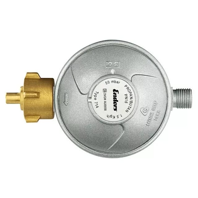 Enders Gasdruckregler mit Schlauchbruchsicherung 50 mbar, G 1/4" LH