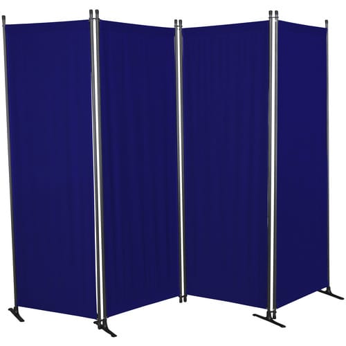Angerer Freizeitmöbel Paravent 4-teilig Bezug Polyethylen blau 165 x 228 cm