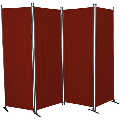 Angerer Freizeitmöbel Paravent 4-teilig Bezug Polyethylen bordeaux 165 x 228 cm