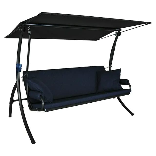Angerer Freizeitmöbel Hollywoodschaukel 'Elegance Joy' 3-Sitzer blau 210 x 160 x 145 cm