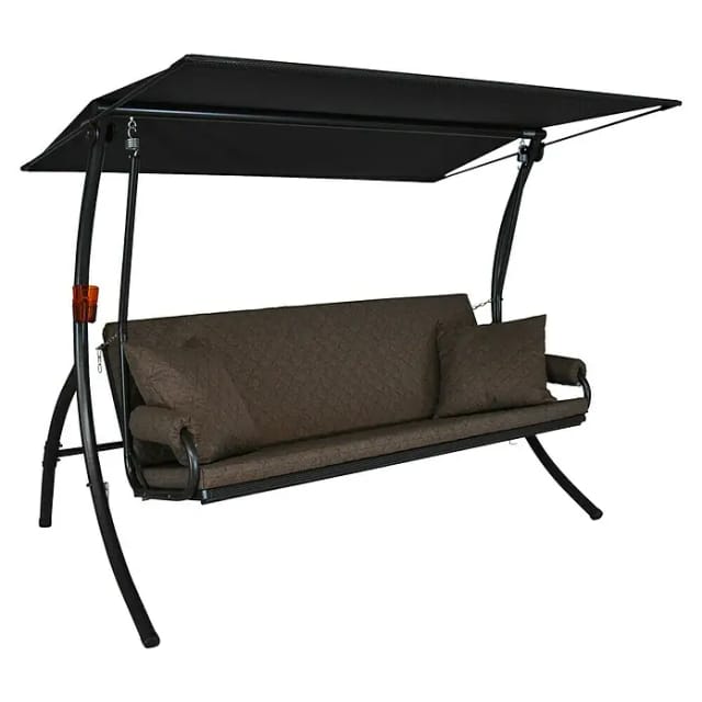 Angerer Freizeitmöbel Hollywoodschaukel 'Elegance Joy' 3-Sitzer taupe 210 x 160 x 145 cm