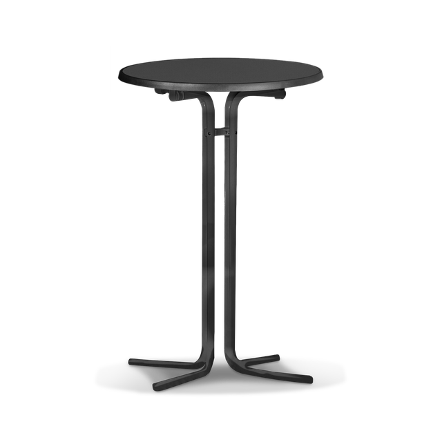 Stehtisch klappbar Stahl/Kunststoff schwarz Ø 70 x 110 cm