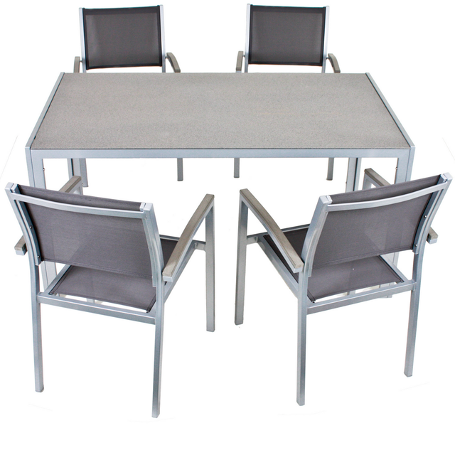 Garden Pleasure Gartenmöbelset 'Grace' für 4 Personen Aluminium