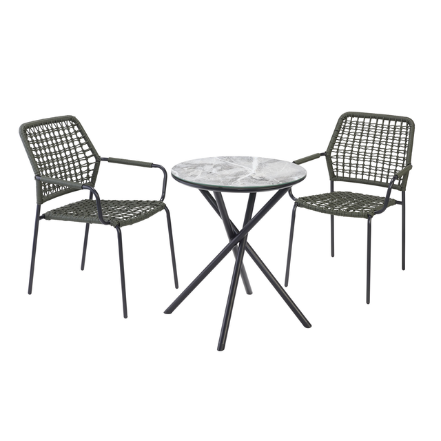 Gartenmöbelset 'Caro' für 2 Personen Stahl