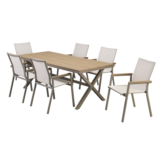 toom Gartenmöbelset 'Mia' für 6 Personen Aluminium