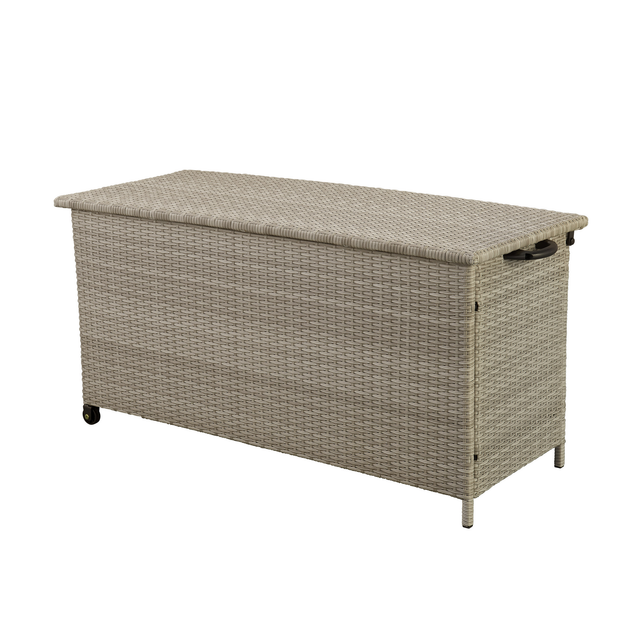 Kissenbox 'Elli' Kunststoff beige/grau 120 x 60 x 50 cm