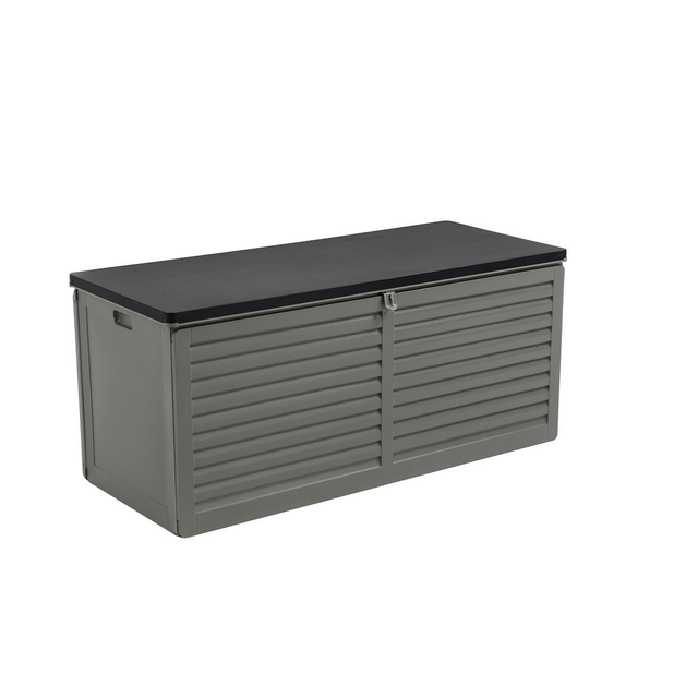 Kissenbox 'Molly' Polypropylen grau/schwarz 146,4 x 64,4 x 61 cm