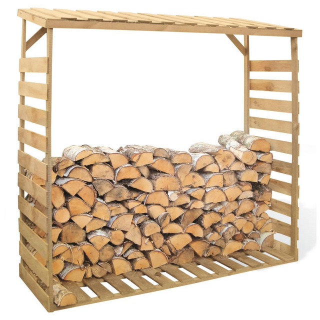 Kaminholzregal braun 178 x 180 x 65 cm