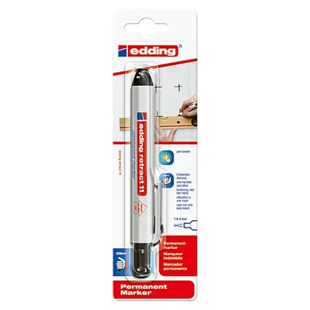 Edding Permanentmarker 'Retract' 11 schwarz 1,5 - 3 mm