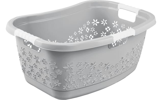 Keeeper Wäschekorb 'Lasse' nordic grey ergonomisch mit softgriffen 65 x 45 x 28,5 cm 50 l