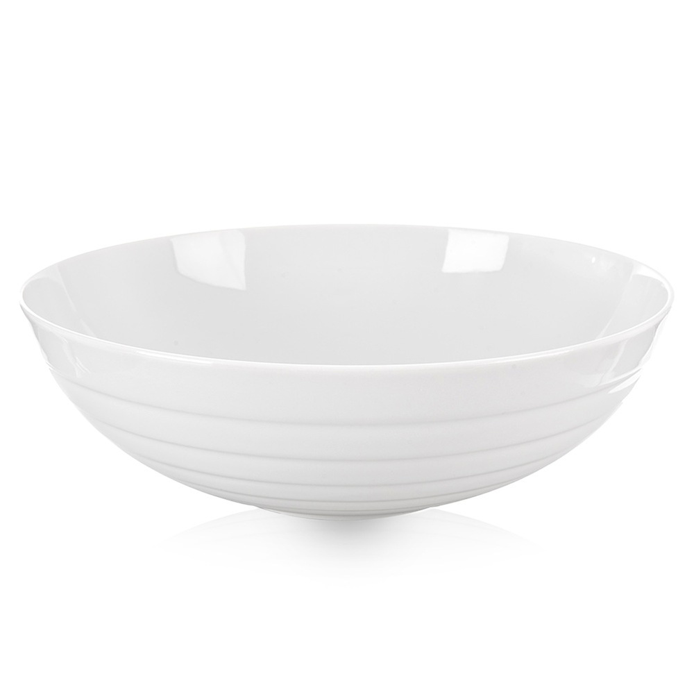 Große Weiße Porzellanschüssel Für Salate, Gerichte, Obst, 2,5 L