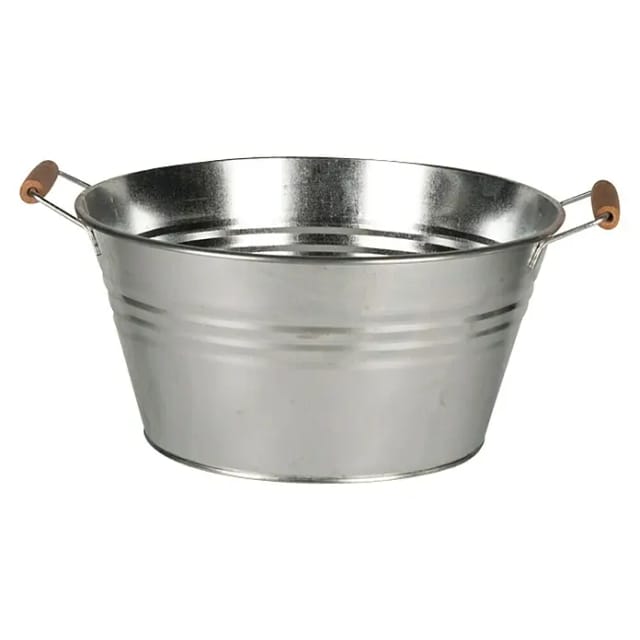 Pflanzgefäß Zink silbern Ø 35 cm