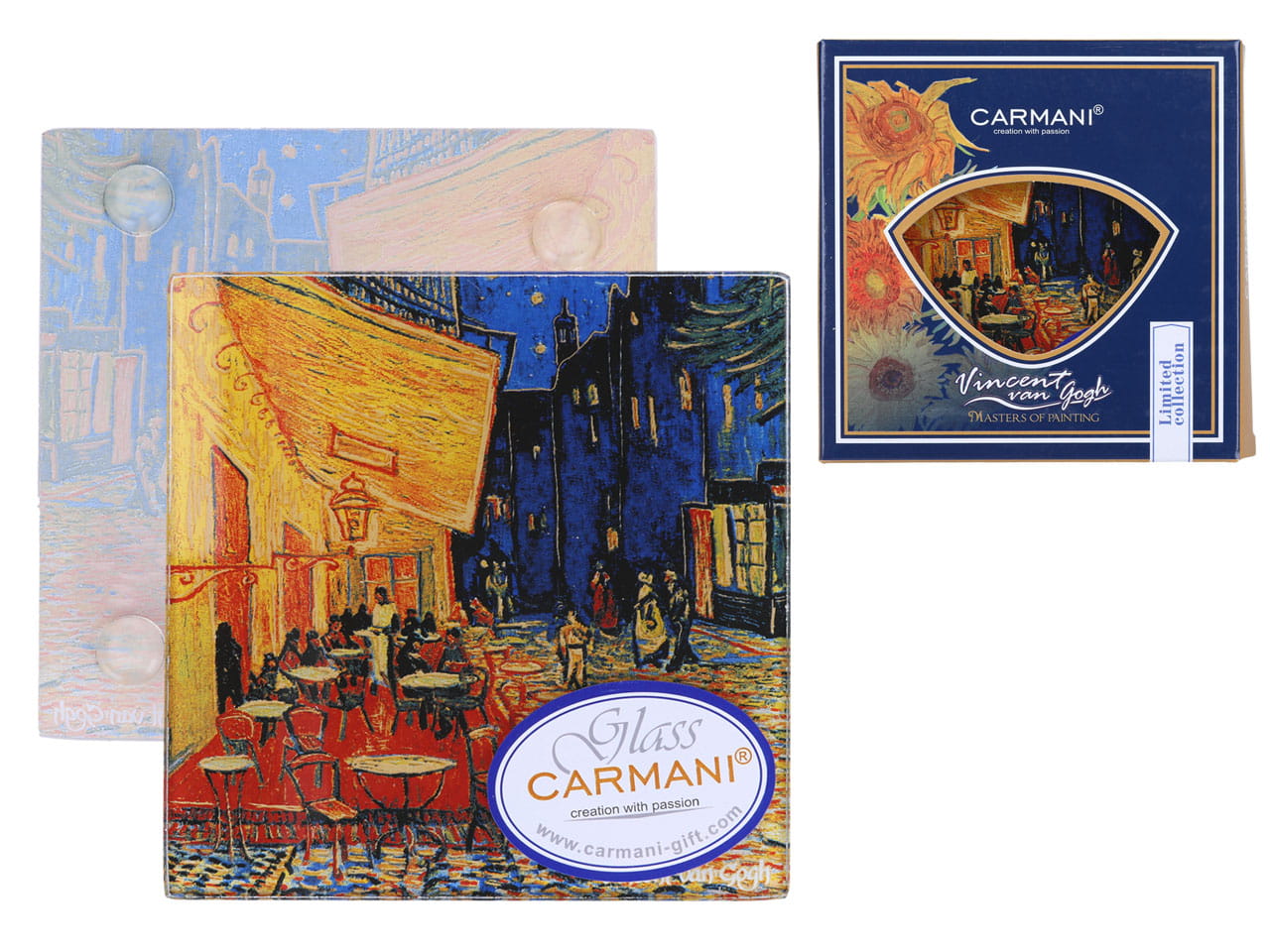 Carmani, Glasuntersetzer – Vincent Van Gogh – Caféterrasse Bei Nacht