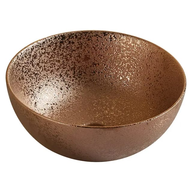 Aufsatzhandwaschbecken rund 'Osiris' roségoldfarben gemustert Ø 35,8 x 15,5 cm