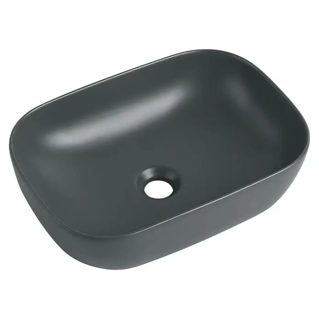 VEROSAN PRO Aufsatzwaschtisch 'Babu' Keramik matt dark grey 45,5 x 32,5 x 13,5 cm