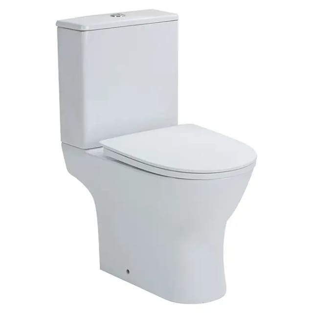 sanicomfort Stand-WC-Set spülrandlos 'Paros' inklusive WC-Sitz weiß