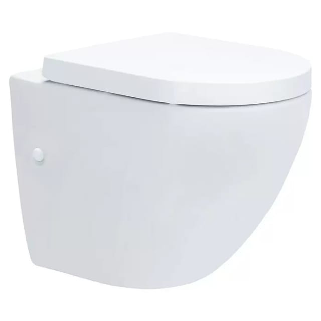 sanicomfort Wand-WC spülrandlos 'Cozy' inklusive WC-Sitz weiß
