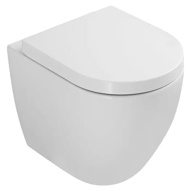 sanicomfort Stand-WC 'Rivo' inklusive WC-Sitz, spülrandlos