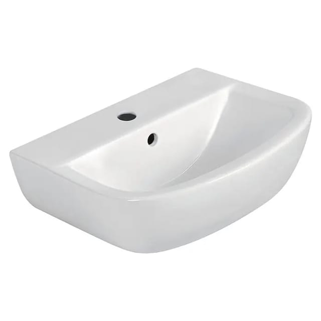 Waschbecken halbrund 'Rekia' weiß 60 x 15,9 x 44 cm