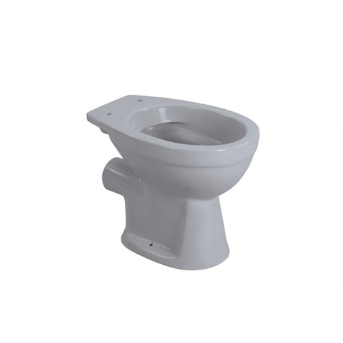 sanicomfort Stand-WC Tiefspüler spülrandlos grau, ohne WC-Sitz