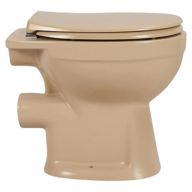 sanicomfort Stand-WC spülrandlos beige, ohne WC-Sitz