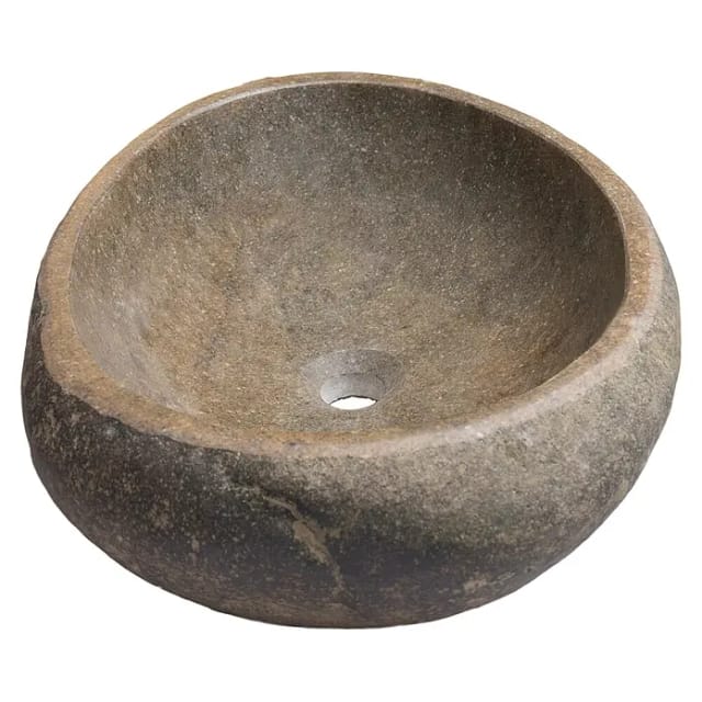 sanicomfort Waschtisch 'Unikat' rund natursteinfarben 45 x 40 x 3,5 cm
