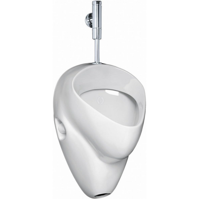 sanicomfort Urinal-Komplettset 'Harmony' mit Druckspüler, ohne WC-Sitz, mit Spülrand