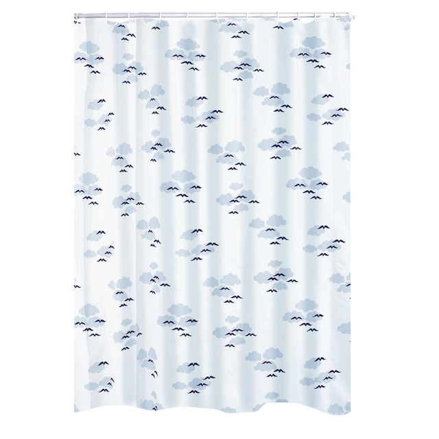 Duschvorhang 'Helgoland' blau 240 x 180 cm