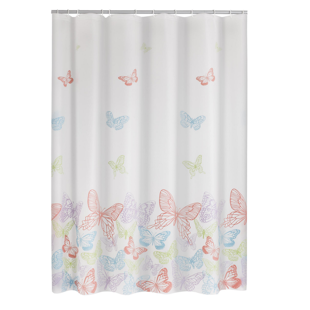 toom Duschvorhang 'Butterflies' bunt 180 x 200 cm