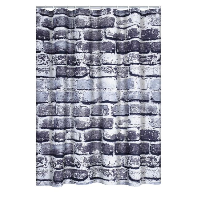 toom Duschvorhang 'Wall' grau 180 x 200 cm