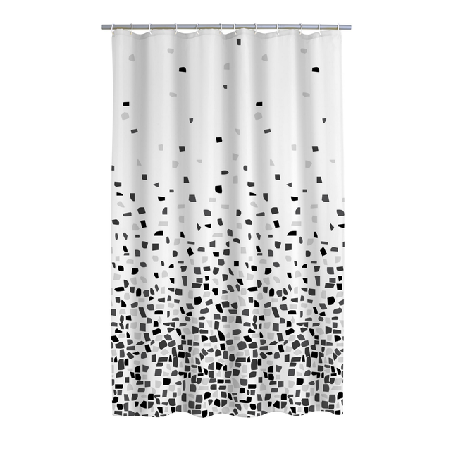toom Duschvorhang 'Puzzle' schwarz 180 x 200 cm