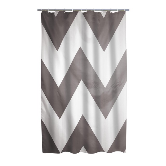 toom Duschvorhang 'Pico' Textil grau 180 x 200 cm