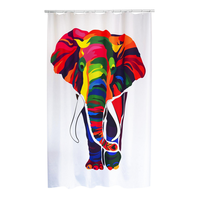toom Duschvorhang 'Elephant' bunt 180 x 200 cm