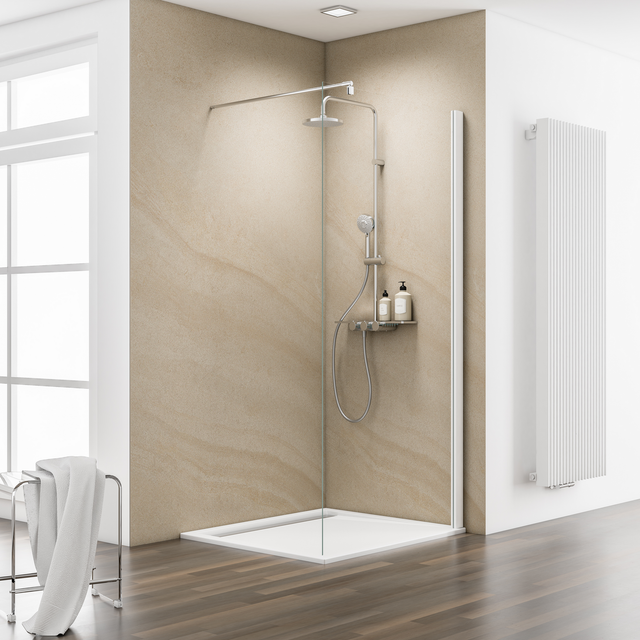 Schulte Walk-In-Duschwand 'MasterClass M6' chromfarben 200 x 120 cm