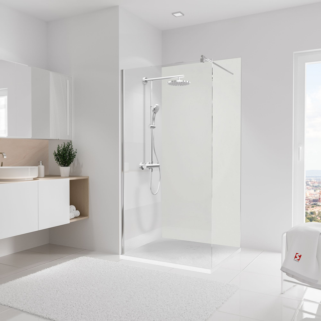 Schulte Duschrückwand 'DecoDesign' Steinoptik weiß 100 x 210 cm