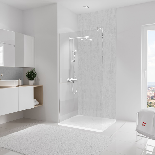 Schulte Duschrückwand 'DecoDesign' Betonoptik hell 100 x 255 cm