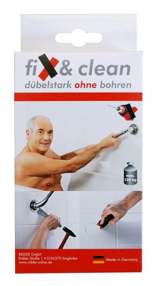 Ridder Montage-Kleber 'Fix & Clean - dübelstark ohne Bohren' weiß, bis 100 kg