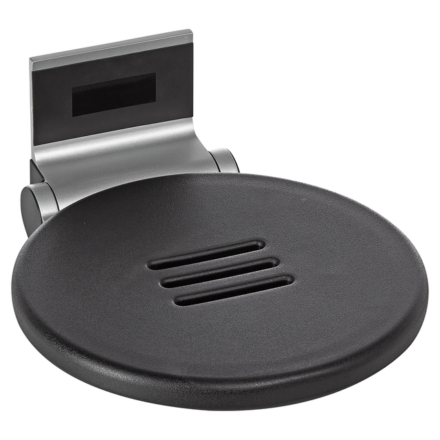 Ridder Duschklappsitz 'Premium' silbern/schwarz, Ø 34 cm, bis 150 kg