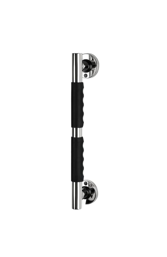 Ridder Badewannen-Haltegriff 'Ken' chromfarben schwarz 45 cm bis 110 kg