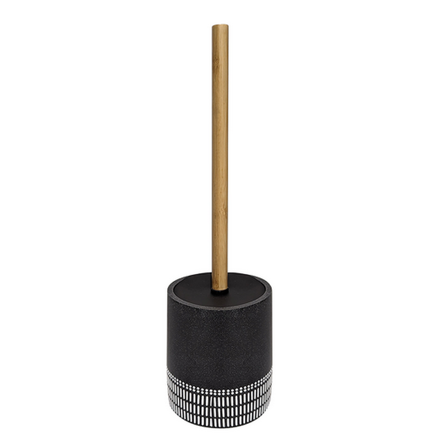 Spirella WC-Bürstengarnitur 'Yuma' dunkelgrau/weiß Ø 10 x 36 cm