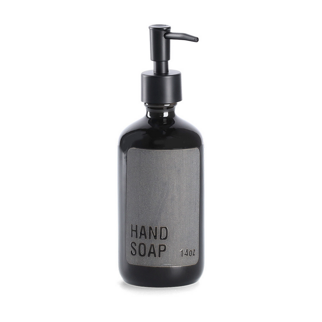 Zeller Seifenspender 'Handsoap' Steingut schwarz