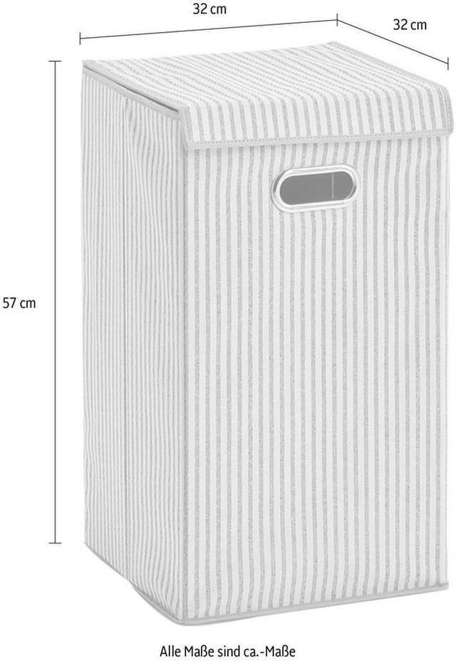 Zeller Wäschesammler beige 32 x 57 x 32 cm