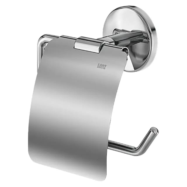 Lenz Toilettenpapierhalter mit Deckel 'Flame' wandhängend verchromt