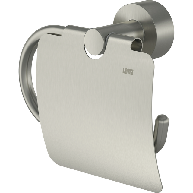 Lenz Toilettenpapierhalter mit Deckel 'Scala' wandhängend nickelfarben